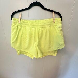 DSG Lime Green 2 in 1 Running Shorts